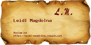Leidl Magdolna névjegykártya